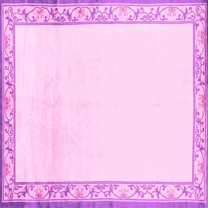 Square Solid Pink Modern Rug, con1887pnk