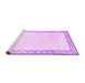 Sideview of Machine Washable Solid Purple Modern Area Rugs, wshcon1887pur