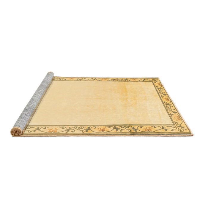 Sideview of Machine Washable Solid Brown Modern Rug, wshcon1887brn