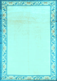 Solid Light Blue Modern Rug, con1887lblu