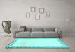 Machine Washable Solid Light Blue Modern Rug in a Living Room, wshcon1887lblu
