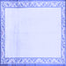 Square Solid Blue Modern Rug, con1887blu