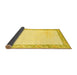 Sideview of Solid Yellow Modern Rug, con1887yw