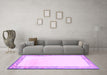 Machine Washable Solid Purple Modern Area Rugs in a Living Room, wshcon1887pur