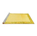 Sideview of Machine Washable Solid Yellow Modern Rug, wshcon1887yw