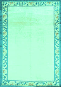 Solid Turquoise Modern Rug, con1887turq