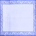 Square Machine Washable Solid Blue Modern Rug, wshcon1887blu