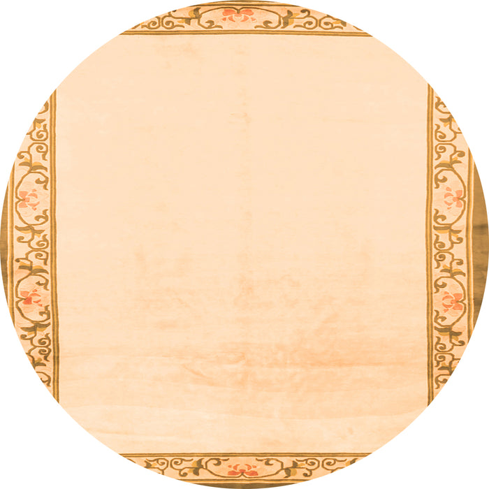 Square Solid Orange Modern Rug, con1887org