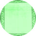 Round Solid Emerald Green Modern Rug, con1887emgrn