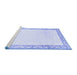 Sideview of Machine Washable Solid Blue Modern Rug, wshcon1887blu