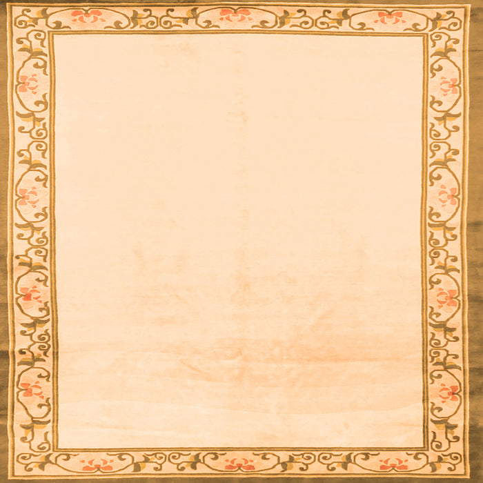 Serging Thickness of Solid Orange Modern Rug, con1887org