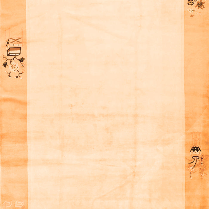 Serging Thickness of Machine Washable Solid Orange Modern Area Rugs, wshcon1888org