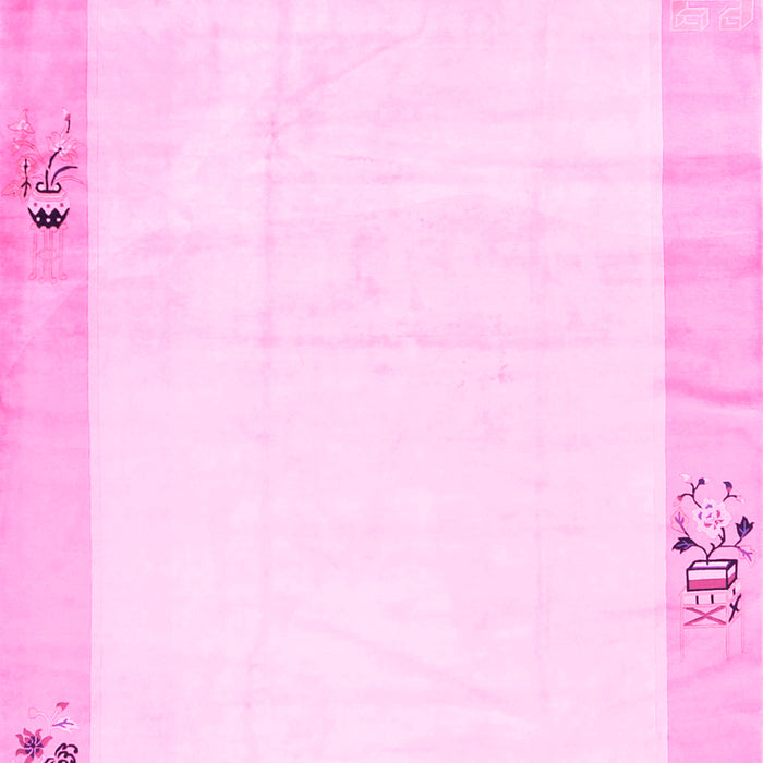 Machine Washable Solid Pink Modern Rug, wshcon1888pnk