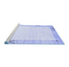 Sideview of Machine Washable Solid Blue Modern Rug, wshcon1888blu
