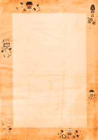 Solid Orange Modern Rug, con1888org