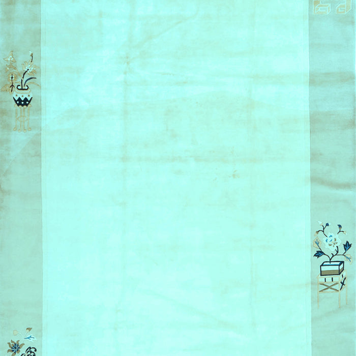 Machine Washable Solid Light Blue Modern Rug, wshcon1888lblu