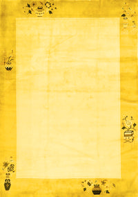 Solid Yellow Modern Rug, con1888yw