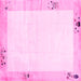 Square Solid Pink Modern Rug, con1888pnk