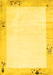 Machine Washable Solid Yellow Modern Rug, wshcon1888yw