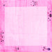 Square Machine Washable Solid Pink Modern Rug, wshcon1888pnk