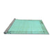 Sideview of Machine Washable Solid Light Blue Modern Rug, wshcon1888lblu