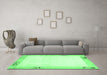 Machine Washable Solid Emerald Green Modern Area Rugs in a Living Room,, wshcon1888emgrn