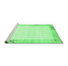Sideview of Machine Washable Solid Emerald Green Modern Area Rugs, wshcon1888emgrn