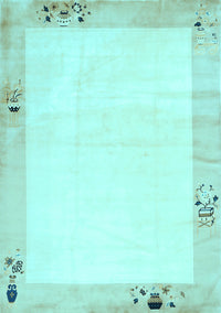 Solid Light Blue Modern Rug, con1888lblu