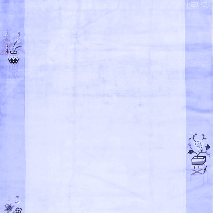 Machine Washable Solid Blue Modern Rug, wshcon1888blu