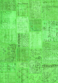 Patchwork Green Transitional Rug, con1889grn