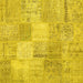 Square Patchwork Yellow Transitional Rug, con1889yw