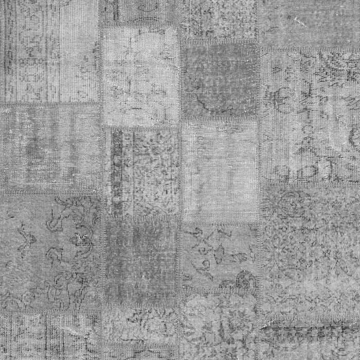 Serging Thickness of Machine Washable Patchwork Gray Transitional Rug, wshcon1889gry