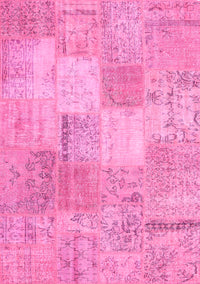 Patchwork Pink Transitional Rug, con1889pnk