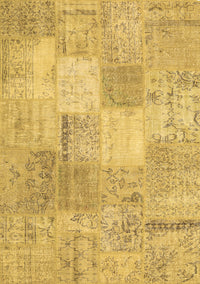 Patchwork Brown Transitional Rug, con1889brn