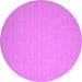 Round Abstract Pink Contemporary Rug, con188pnk