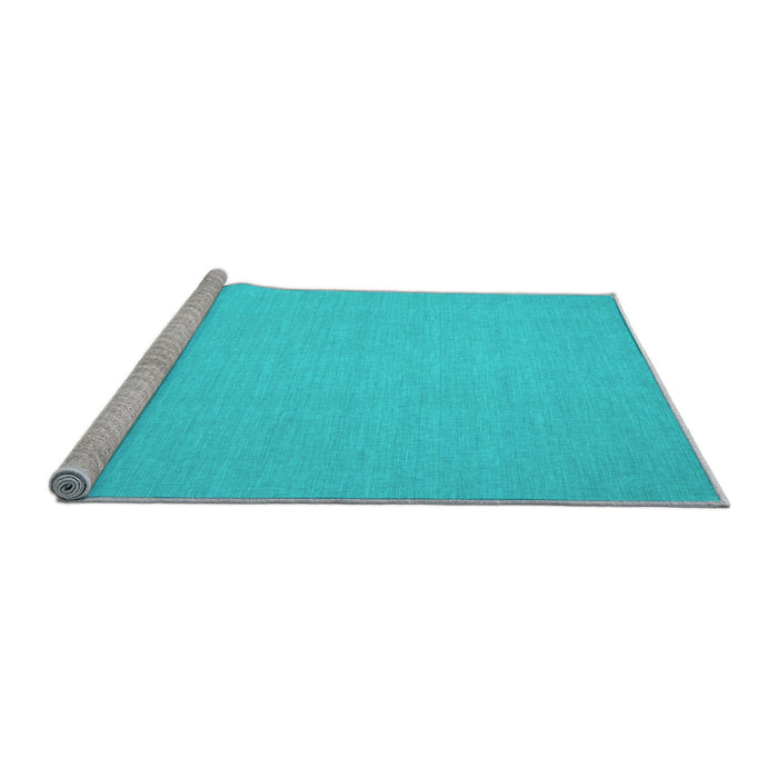 Sideview of Machine Washable Abstract Light Blue Contemporary Rug, wshcon188lblu