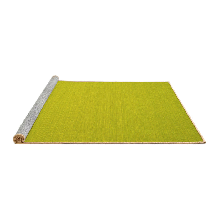 Sideview of Machine Washable Abstract Yellow Contemporary Rug, wshcon188yw