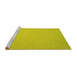 Sideview of Machine Washable Abstract Yellow Contemporary Rug, wshcon188yw