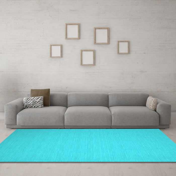 Machine Washable Abstract Light Blue Contemporary Rug in a Living Room, wshcon188lblu