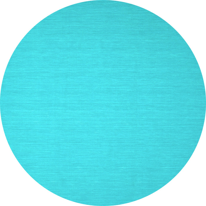 Round Abstract Light Blue Contemporary Rug, con188lblu