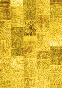 Patchwork Yellow Transitional Rug, con1890yw