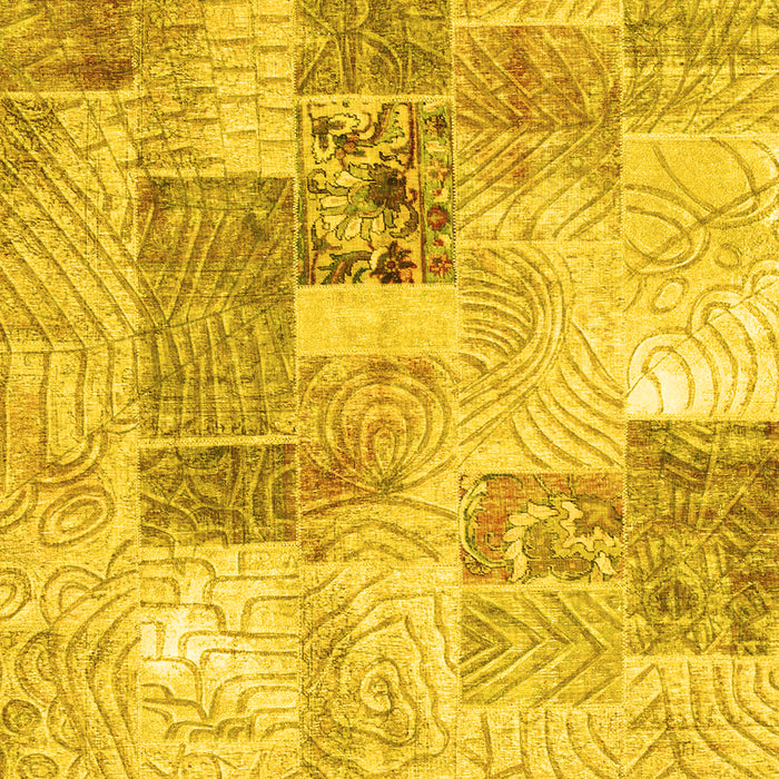 Patchwork Yellow Transitional Rug, con1890yw