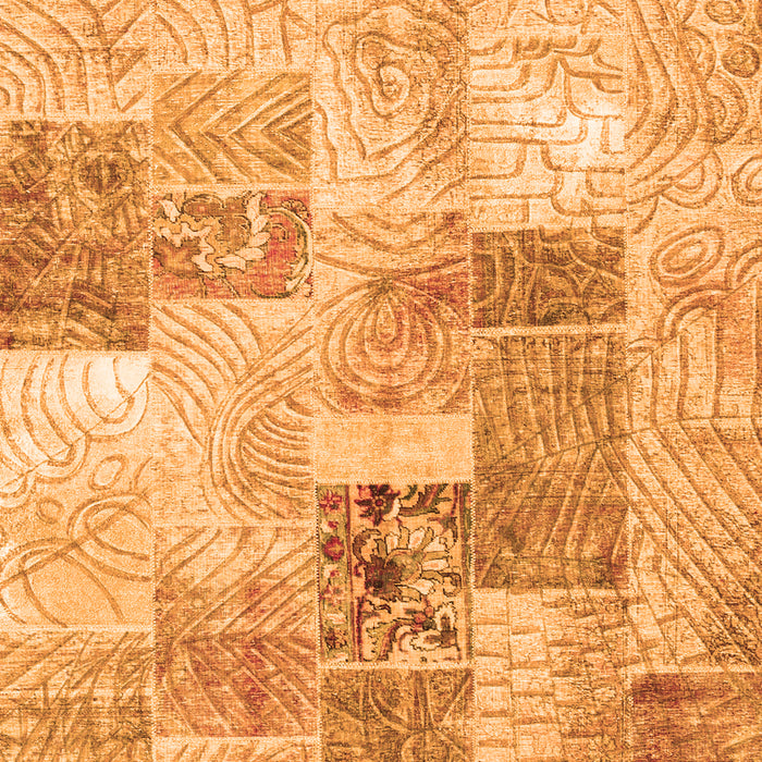 Patchwork Orange Transitional Rug, con1890org