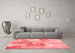 Transitional Red Washable Rugs