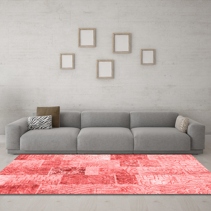 Transitional Red Washable Rugs