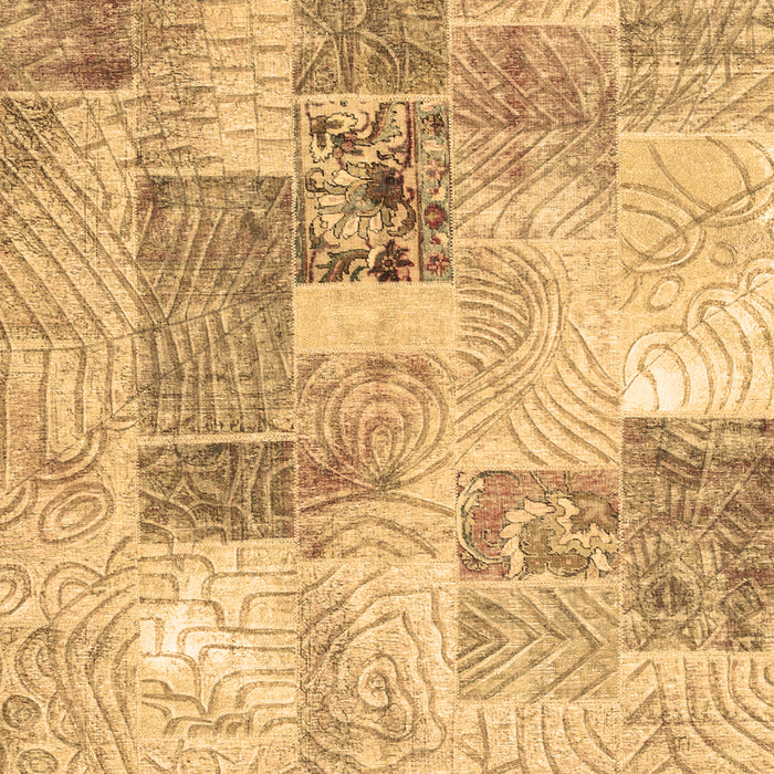 Patchwork Brown Transitional Rug, con1890brn