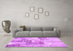 Machine Washable Patchwork Purple Transitional Area Rugs in a Living Room, wshcon1890pur