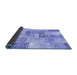 Sideview of Patchwork Blue Transitional Rug, con1890blu