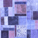 Square Patchwork Blue Transitional Rug, con1891blu