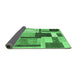 Sideview of Patchwork Emerald Green Transitional Rug, con1891emgrn